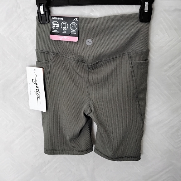 X By Gottex Active Biker Shorts size XS, Olive Rib color - Picture 7 of 7